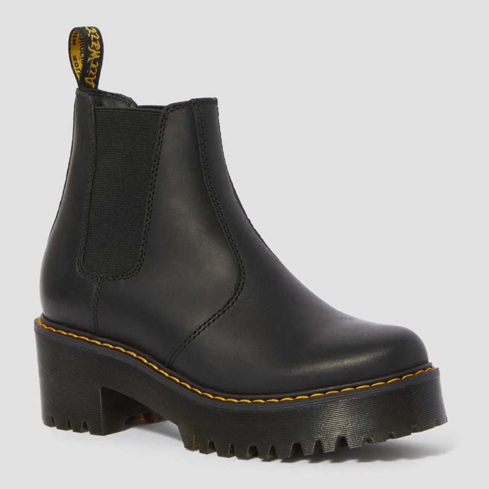 Dr. Martens ROMETTY WYOMING LEATHER PLATFORM CHELSEA BOOTS